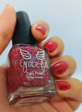 SALE - The Bell Still Rings - a red holo reflective glitter