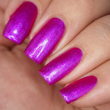 Infinite force is a stunning Aurora shimmer in a vibrant pink/purple