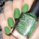 You Have My Bow 2.0 - inspired by Legolas - a lime green base with reflective and super holo microglitter