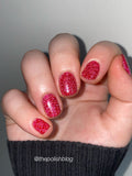 The Bell Still Rings - a red holo reflective glitter