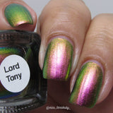 Lord Tony - a rich pink, red, gold/bronze and green multichrome