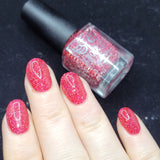 SALE - The Bell Still Rings - a red holo reflective glitter