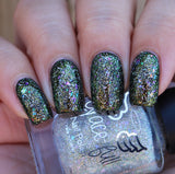Fortuitous - is a Topper with holo flakes, Crystal changing flakies and gold aurora shimmer
