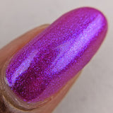 Infinite force is a stunning Aurora shimmer in a vibrant pink/purple