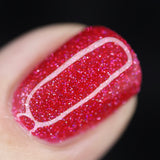 SALE - The Bell Still Rings - a red holo reflective glitter