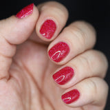 SALE - The Bell Still Rings - a red holo reflective glitter