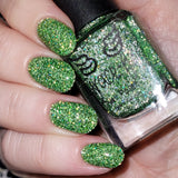 You Have My Bow 2.0 - inspired by Legolas - a lime green base with reflective and super holo microglitter