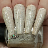Lady of the woods 2.0 - a white/brown crelly base - gold and silver flakes and iridescent glitter