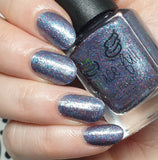 Splotch! - rainbow of metallic flakes with blue, purple, green, red, silver and turquoise flakes