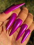 Infinite force is a stunning Aurora shimmer in a vibrant pink/purple