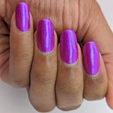 Infinite force is a stunning Aurora shimmer in a vibrant pink/purple