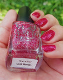 The Bell Still Rings - a red holo reflective glitter