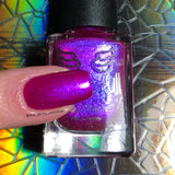 Infinite force is a stunning Aurora shimmer in a vibrant pink/purple