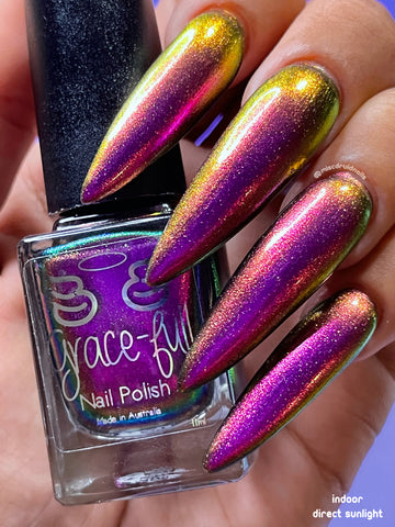 Nouveau Rich - a bright pink, orange, and purple multichrome