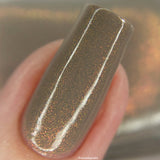 Finally on Taupe – a taupe base with an orange aurora shimmer flash