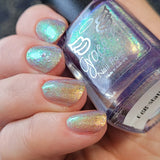 Easter Duo -  Egg-static  Aurora shimmer- moves through gold, lavender and green with iridescent colour changing flakes