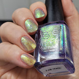 Easter Duo -  Egg-static  Aurora shimmer- moves through gold, lavender and green with iridescent colour changing flakes