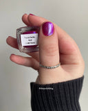 Mother’s Day Duo -  Fuzzy Socks and Cold Toast - is a purpley pink with a blue shift. It has aurora shimmer and a smattering of crystal colour shifting flakes.