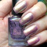 Easter Duo -  Egg-static  Aurora shimmer- moves through gold, lavender and green with iridescent colour changing flakes